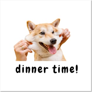 Dinner time - funny dog pun meme Posters and Art